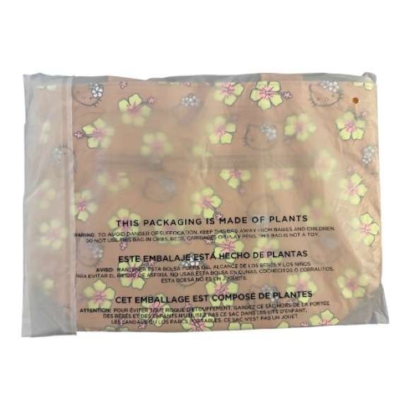 ALOHAS Tan and Green Floral Tote - Picture 5 of 5